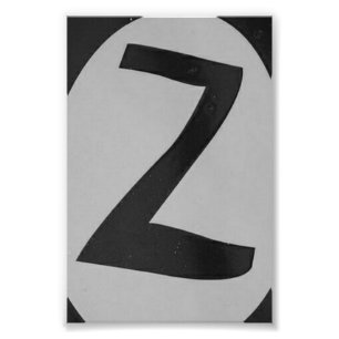 Alphabet Letter Photography Z1 Black and White 4x6 Photo Print