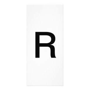 Alphabet Letter R Learning Education Card