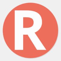 Alphabet Letter ‘R’ Sticker