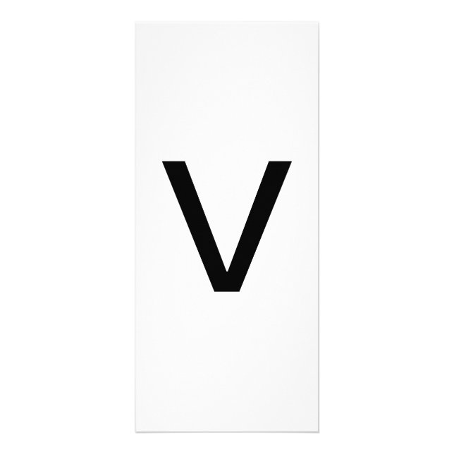 Alphabet Letter V Learning Education Card (Front)