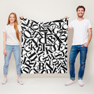 Alphabet Letters Fleece Blanket