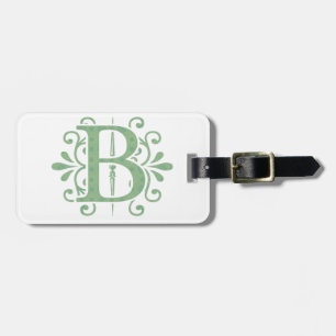Alphabet letters - letter B - white Luggage Tag