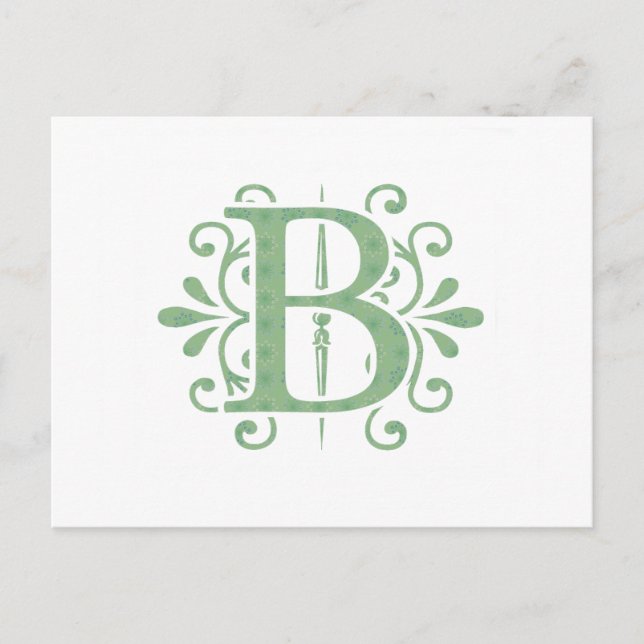 Alphabet letters - letter B - white Postcard (Front)