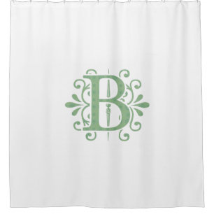 Alphabet letters - letter B - white Shower Curtain