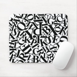 Alphabet Letters Mouse Pad
