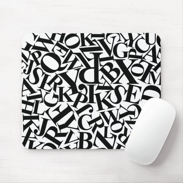 Alphabet Letters Mouse Pad (With Mouse)