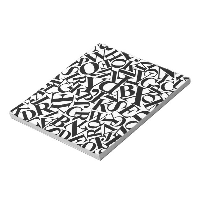 Alphabet Letters Notepad (Rotated)