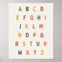 Alphabet. Letters. Poster & Prints