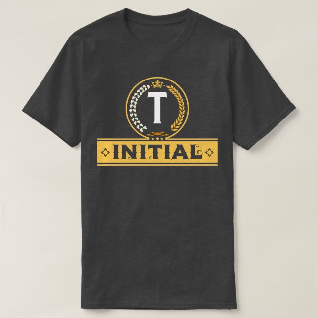 alphabet letters T T-Shirt (Design Front)
