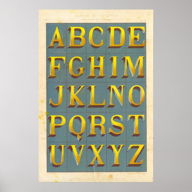 Alphabet (Lettres capitales) Poster (Front)