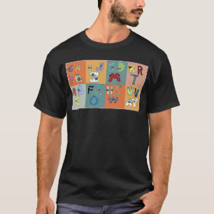 Alphabet Lore Abc Costume For Boys Matching 26 Let T-Shirt