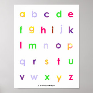 Alphabet Lower Case Letters Poster
