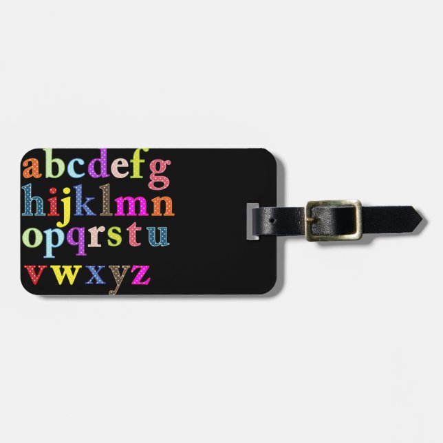 Alphabet Luggage Tag (Front Horizontal)
