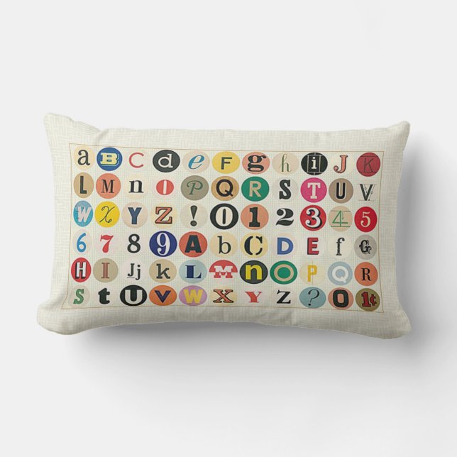 Alphabet Lumbar Pillow (Front)