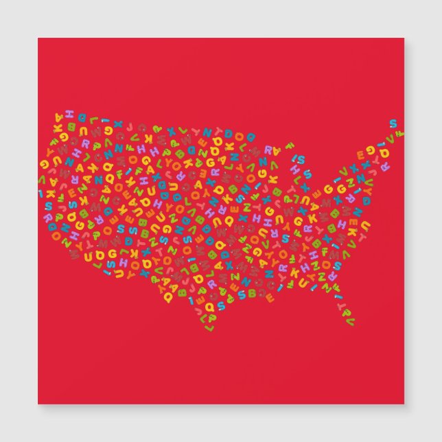 Alphabet Map of the USA   (Front)