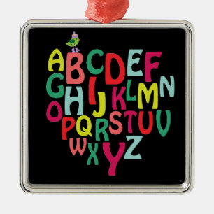 Alphabet Metal Tree Decoration