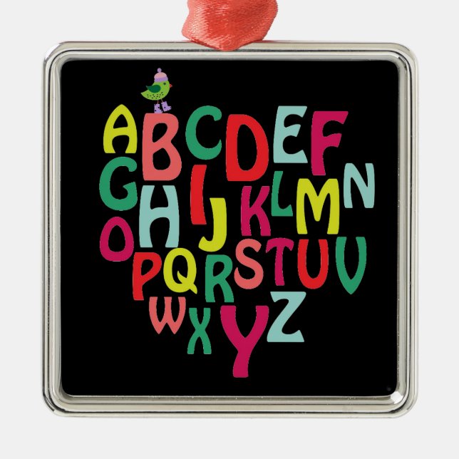 Alphabet Metal Tree Decoration (Front)