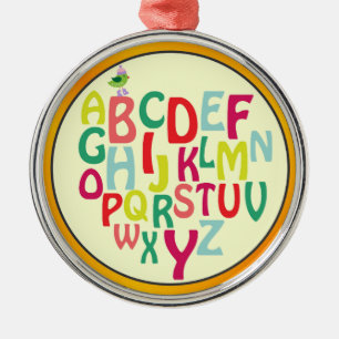 Alphabet Metal Tree Decoration