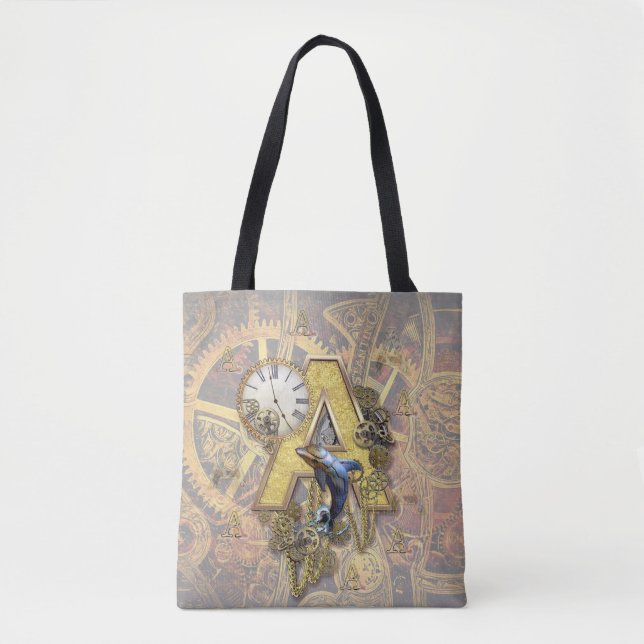 Alphabet-monogram capital-letter A Tote Bag (Front)