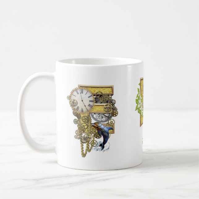 Alphabet monogram initial letter E Coffee Mug (Left)