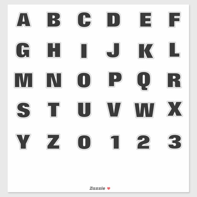 Alphabet Monogram Letters Initial (Sheet)