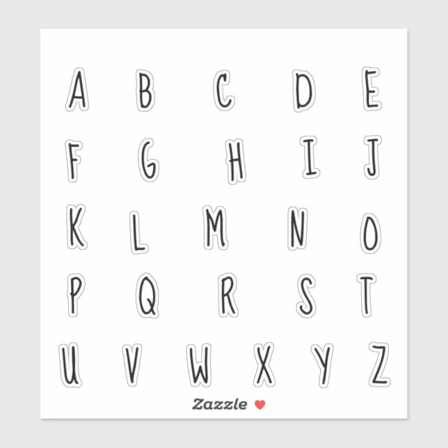 Alphabet Monogram Letters Initial (Sheet)