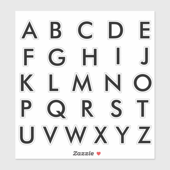 Alphabet Monogram Letters Initial (Sheet)
