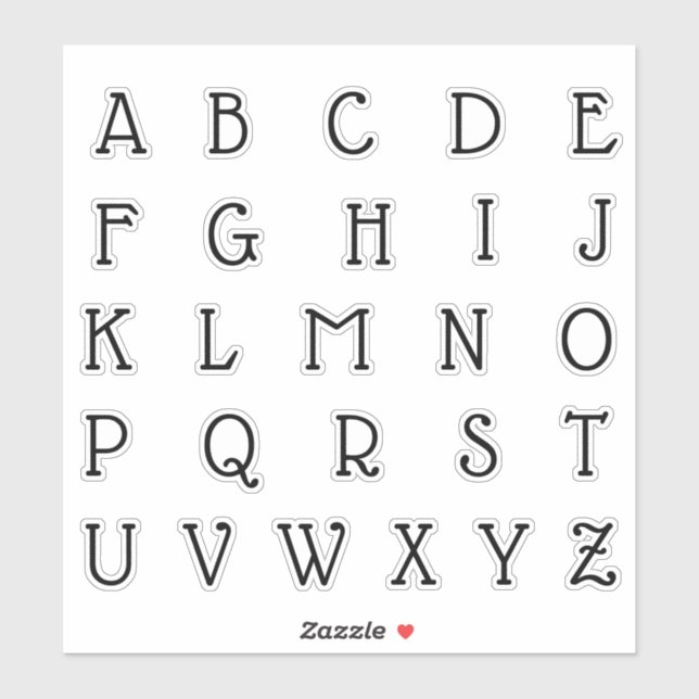 Alphabet Monogram Letters Initial (Sheet)
