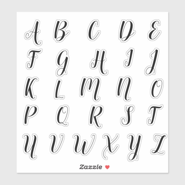 Alphabet Monogram Letters Initial (Sheet)