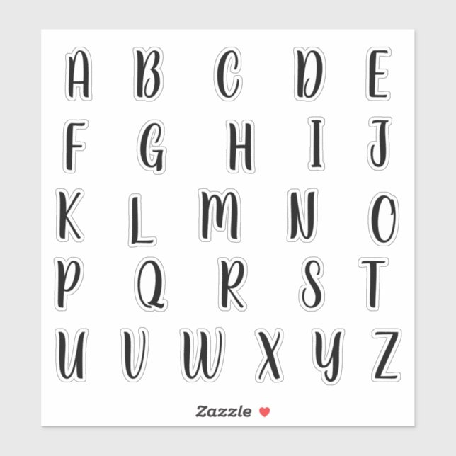 Alphabet Monogram Letters Initial (Sheet)