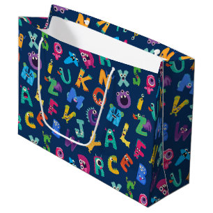 Alphabet Monsters ABC Birthday Our Little Monster Large Gift Bag