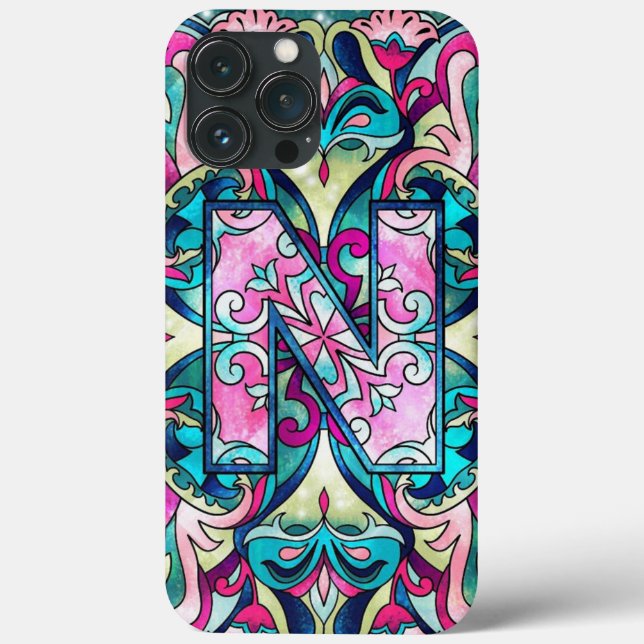 Alphabet N mandala  Case-Mate iPhone Case (Back)