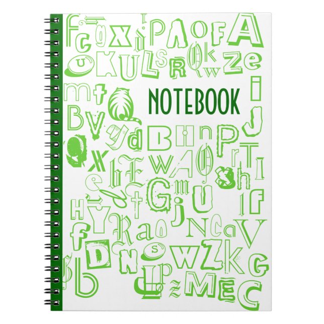 Alphabet Notebook (Green) (Front)