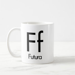 Alphabet Of Typography Mug - Futura