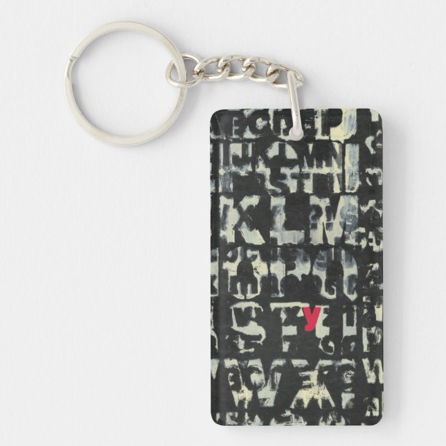 Alphabet Painting by Norman Wyatt Key Ring (Front)