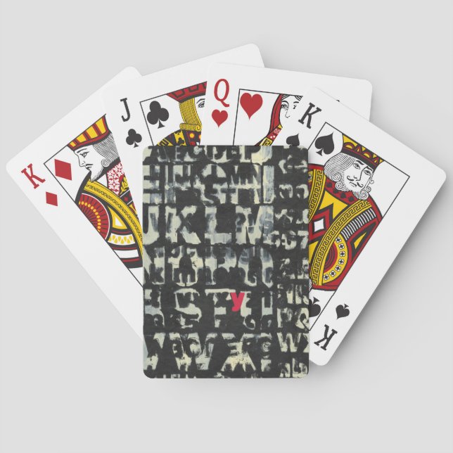 Alphabet Painting by Norman Wyatt Playing Cards (Back)
