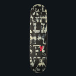 Alphabet Painting by Norman Wyatt Skateboard<br><div class="desc">If you love taking vision exams then this painting is for you! The letter of the english alphabet are imposed over each other,  almost obscuring them in this painting by Norman Wyatt. The letter Y stands out thanks to its pink coloration.</div>