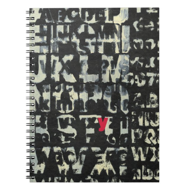 Alphabet Painting by Norman Wyatt Spiral Notebook (Front)