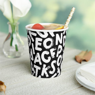 Alphabet Paper Cups