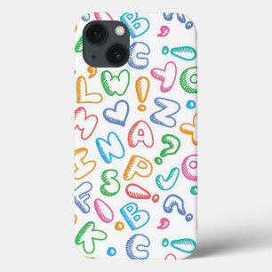 alphabet pattern iPhone 13 case