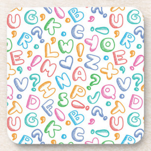alphabet pattern coaster