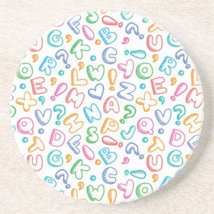 alphabet pattern coaster