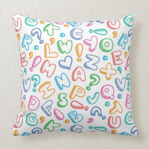 alphabet pattern cushion