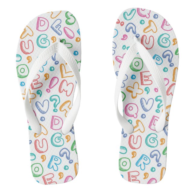 alphabet pattern jandals (Footbed)