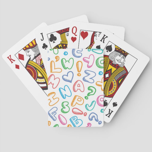 alphabet pattern playing cards (Back)
