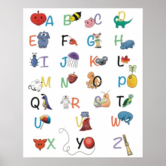 Alphabet phonics poster (Front)