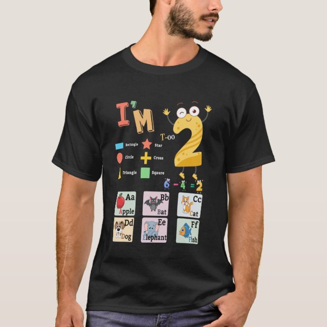 Alphabet Phonics & Shape Idea For Kids Educational T-Shirt (Front)