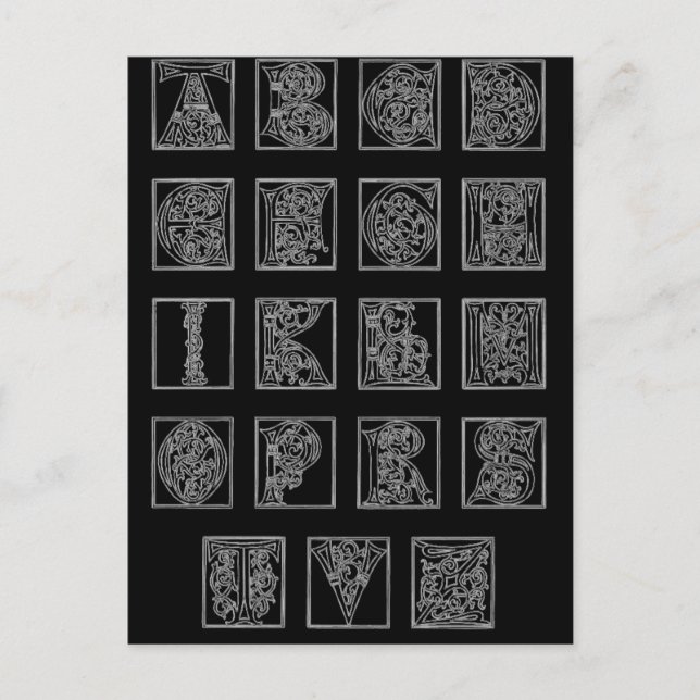 Alphabet Post Card (Front)