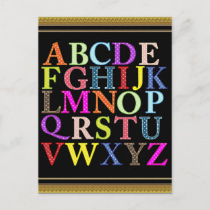 Alphabet Postcard