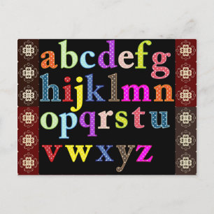 Alphabet Postcard